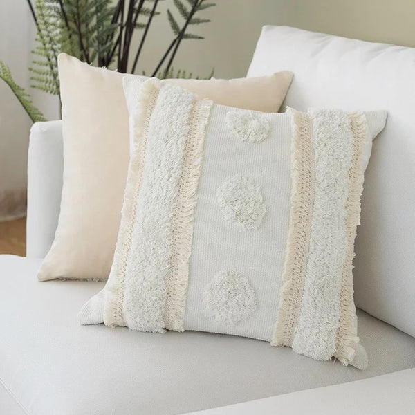 Miss Lexi and Miss Lyla (Set of 2) Boho Tufted Pillow Cushions